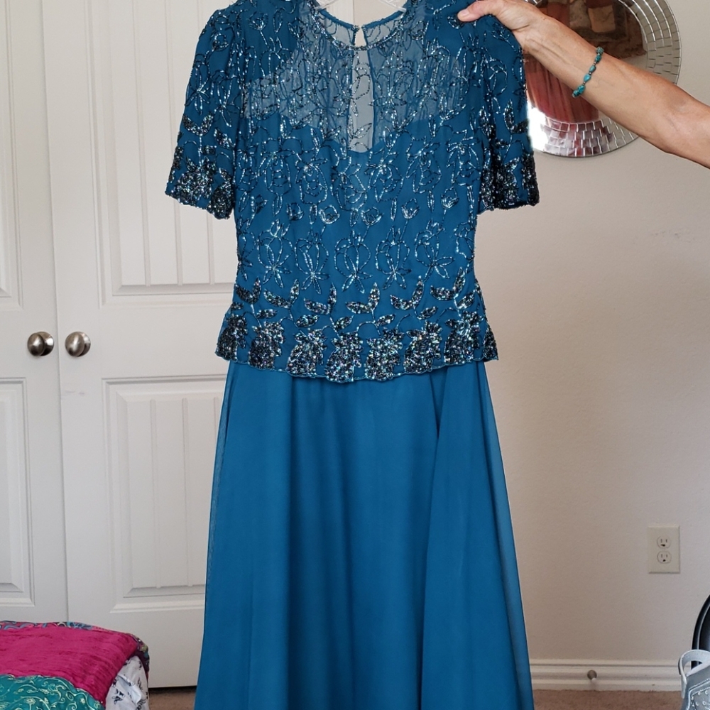 Teal Evening Dress